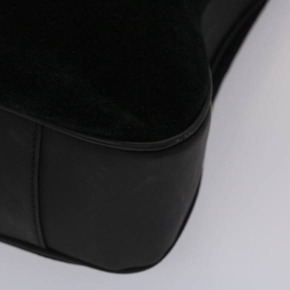 GUCCI Bamboo Hand Bag Suede 2way Black Auth ar9709B - Picture 16 of 16